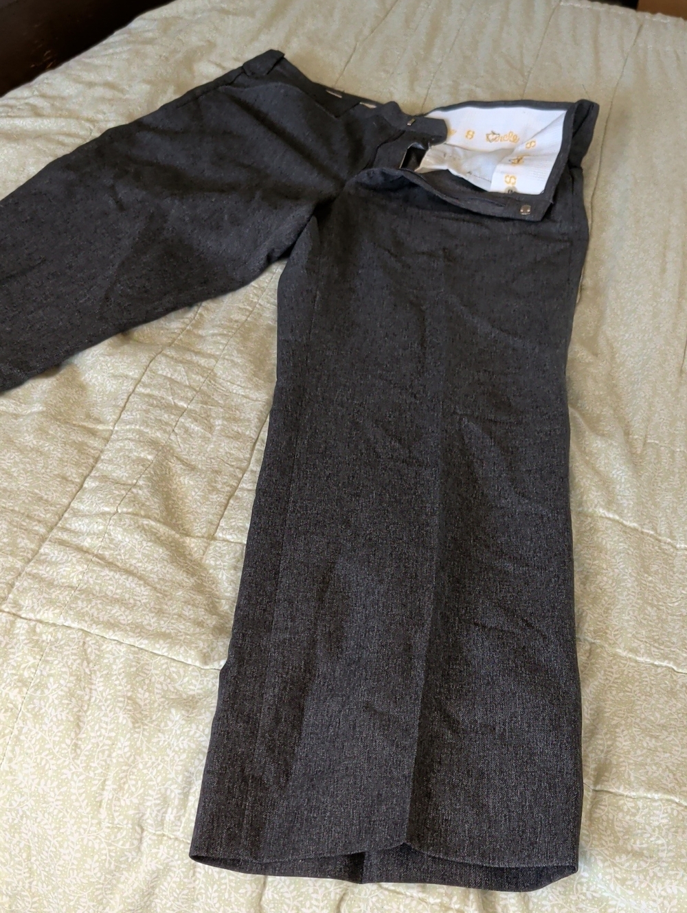 Women's Black Textured Dress Pants — Tailored Business Style